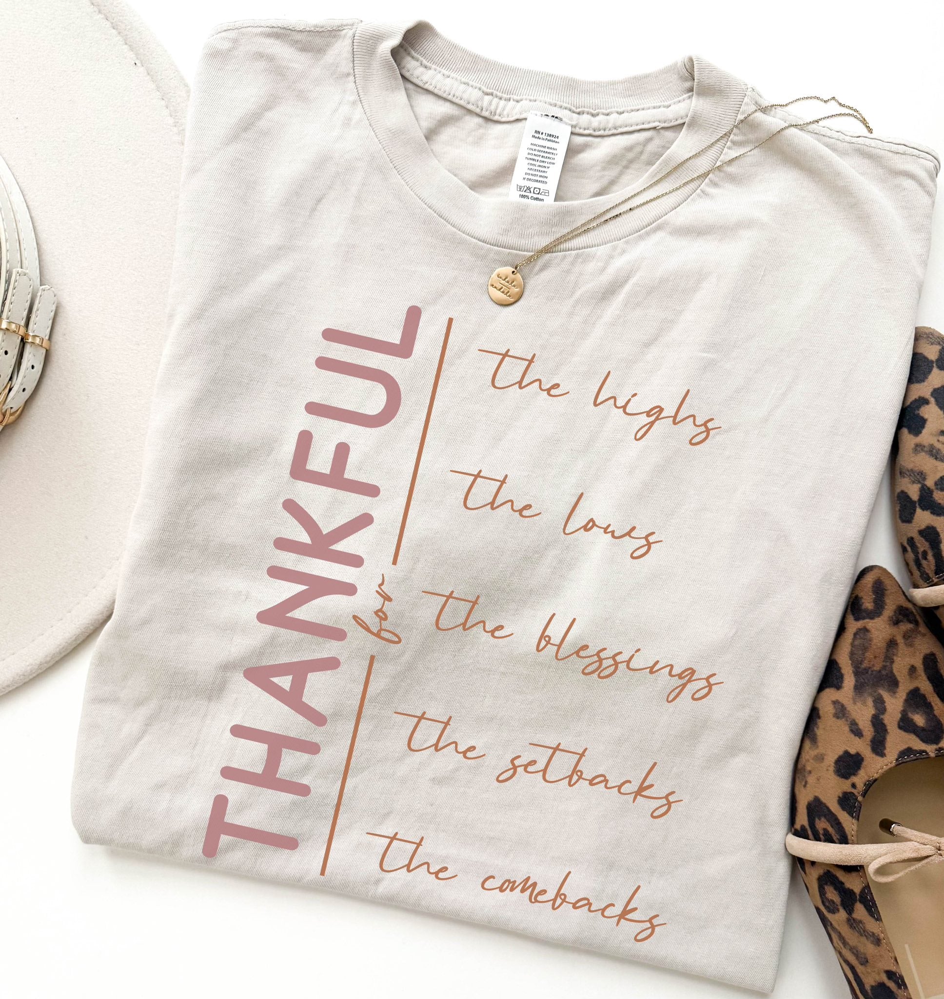 Thankful for Highs and Lows Vintage Wash Tee