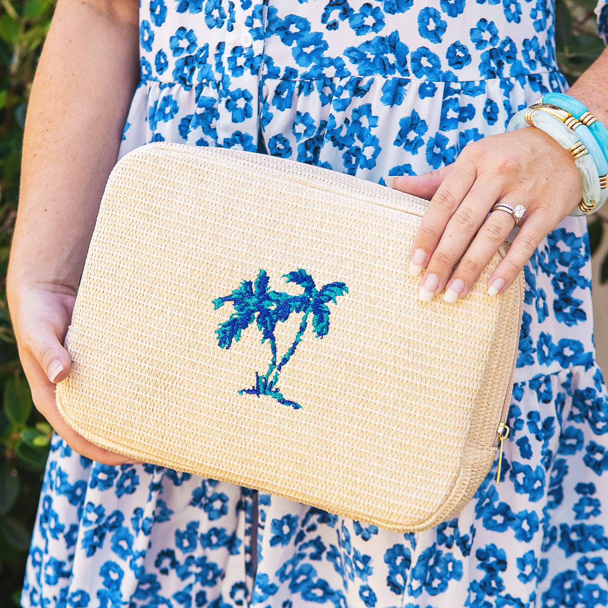 Palm Tree Hilton Cosmetic Bag