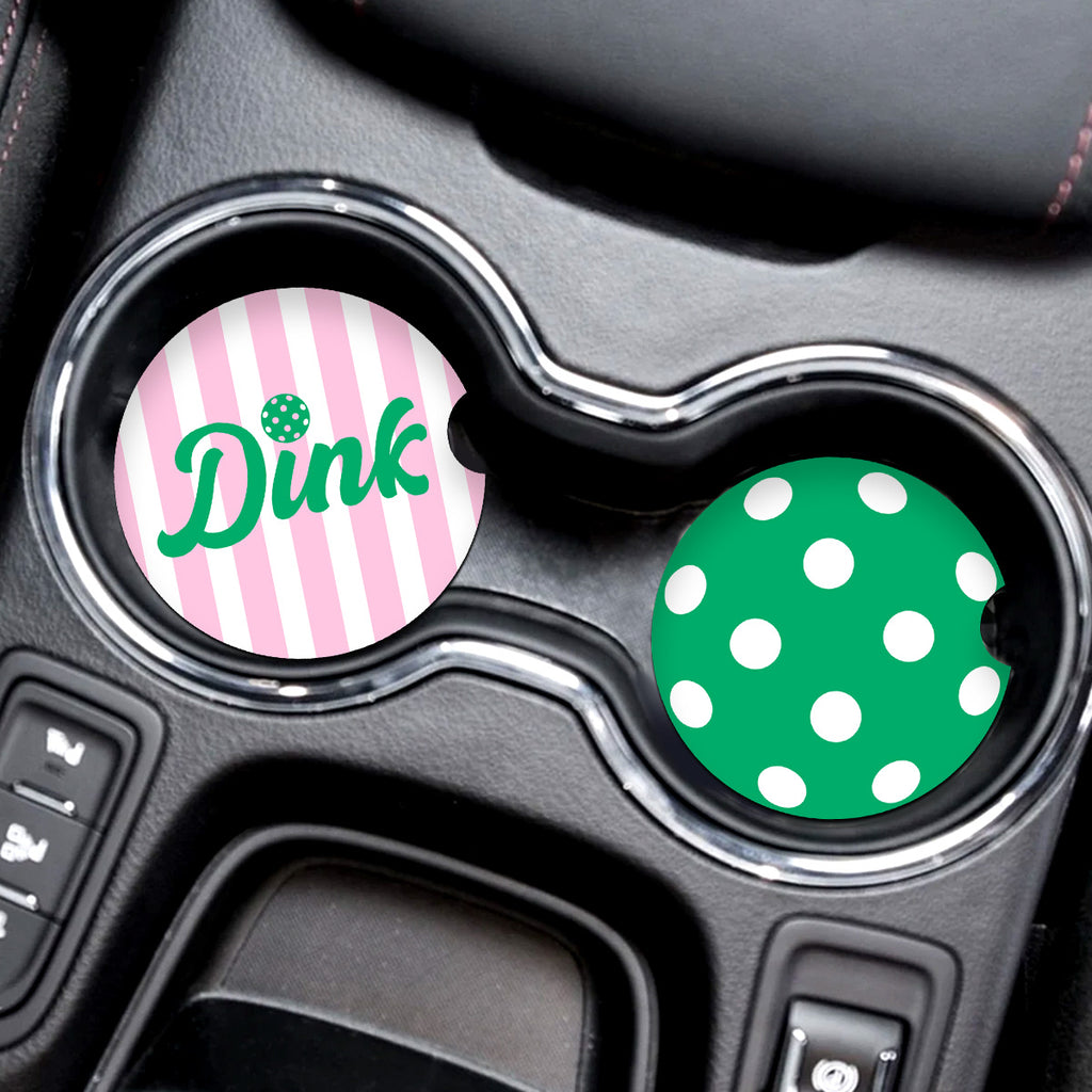 Dink Pickleball Car Coaster 2pc Set