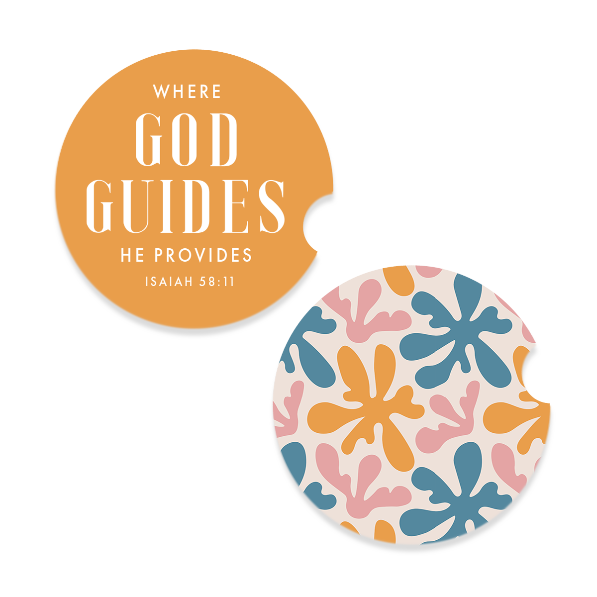 God Guides Car Coaster 2pc Set