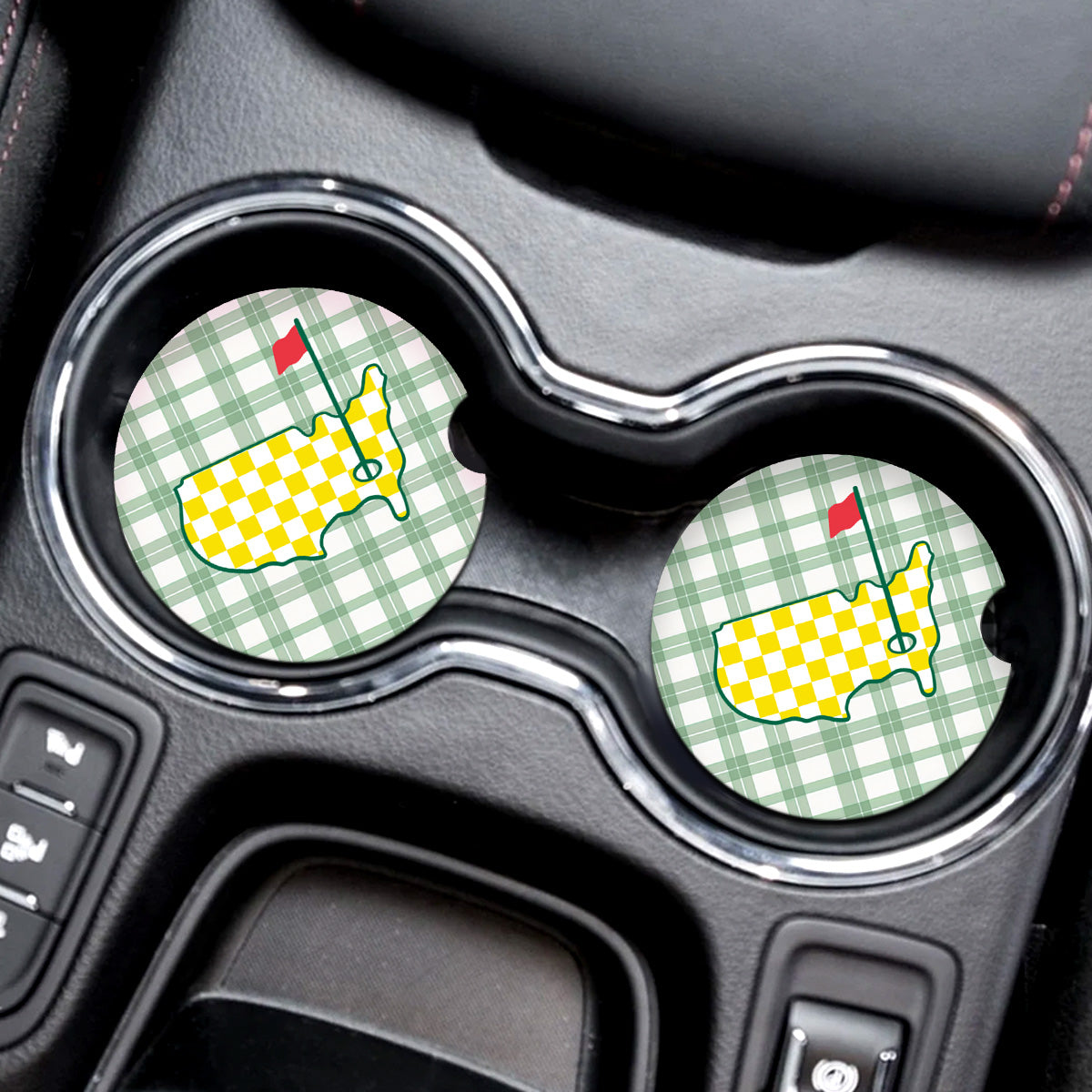 Golf Car Coaster 2pc Set