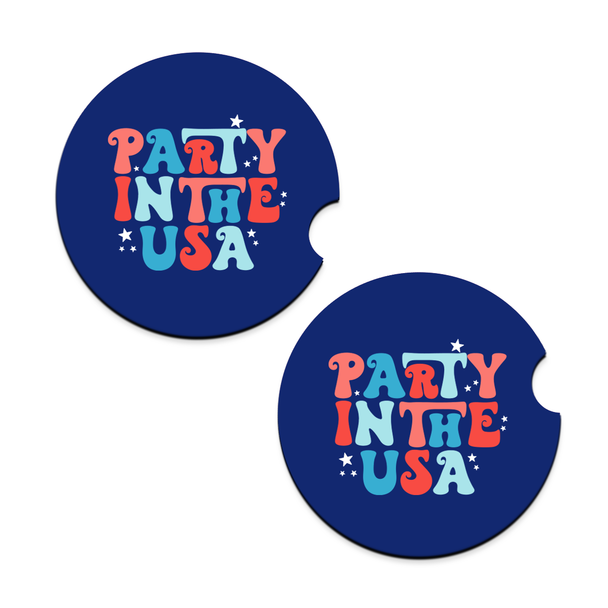 Party in the USA Car Coaster 2pc Set