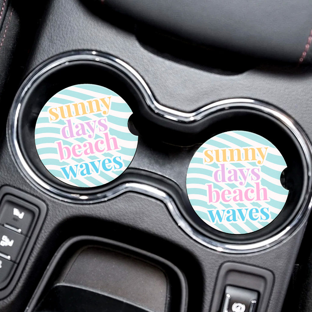 Sunny Days Car Coaster 2pc Set