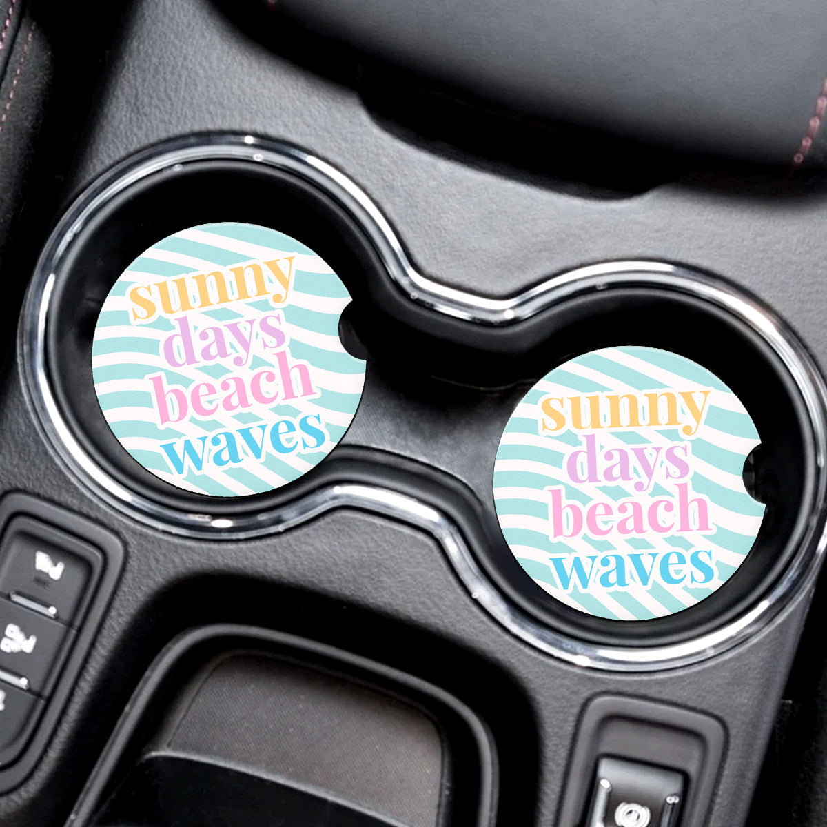 Sunny Days Car Coaster 2pc Set