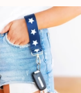 Navy Star Wristlet Strap