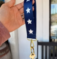 Navy Star Wristlet Strap