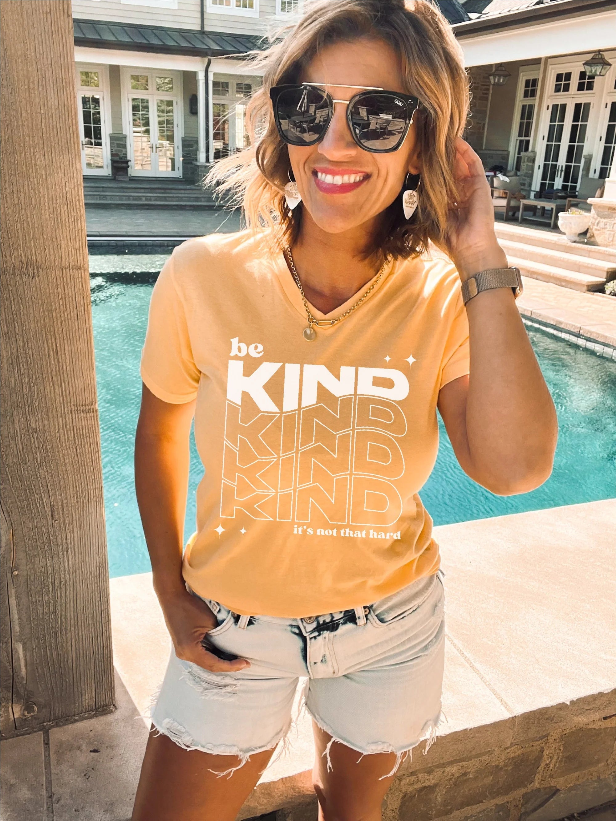 Be Kind It's Not That Hard Vneck Tee
