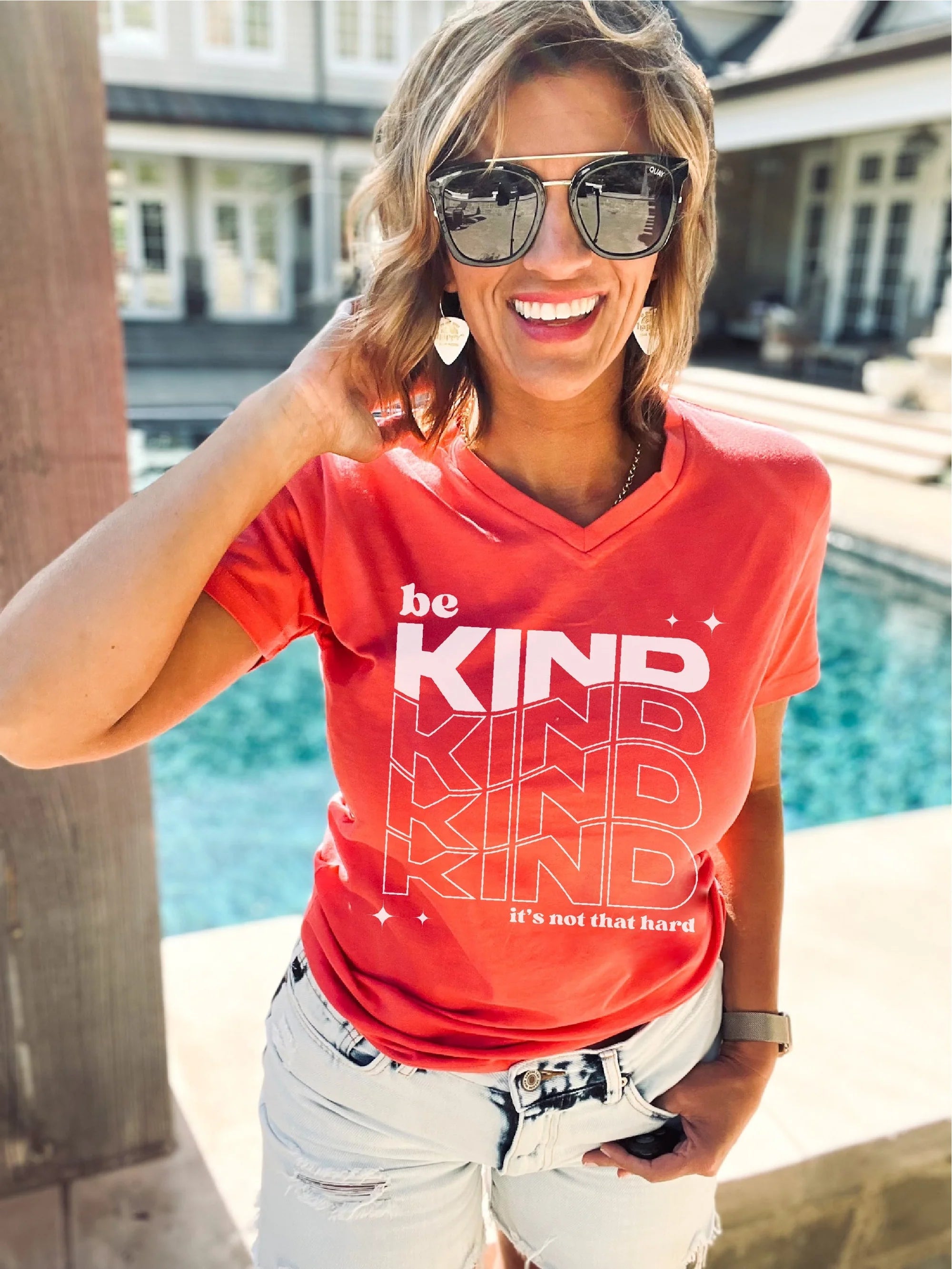 Be Kind It's Not That Hard Vneck Tee