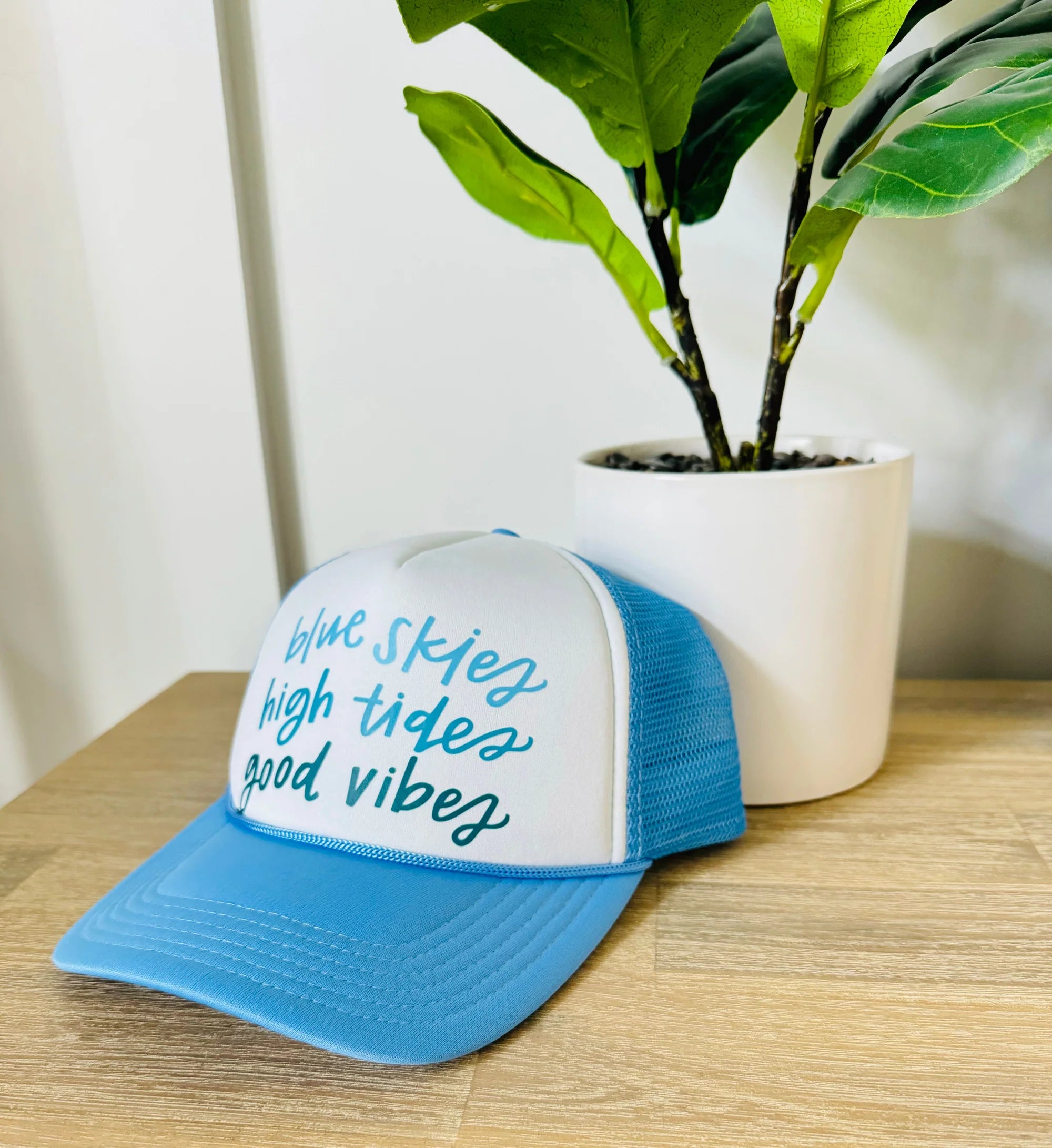 Blue Skies High Tides Foam Trucker Hat