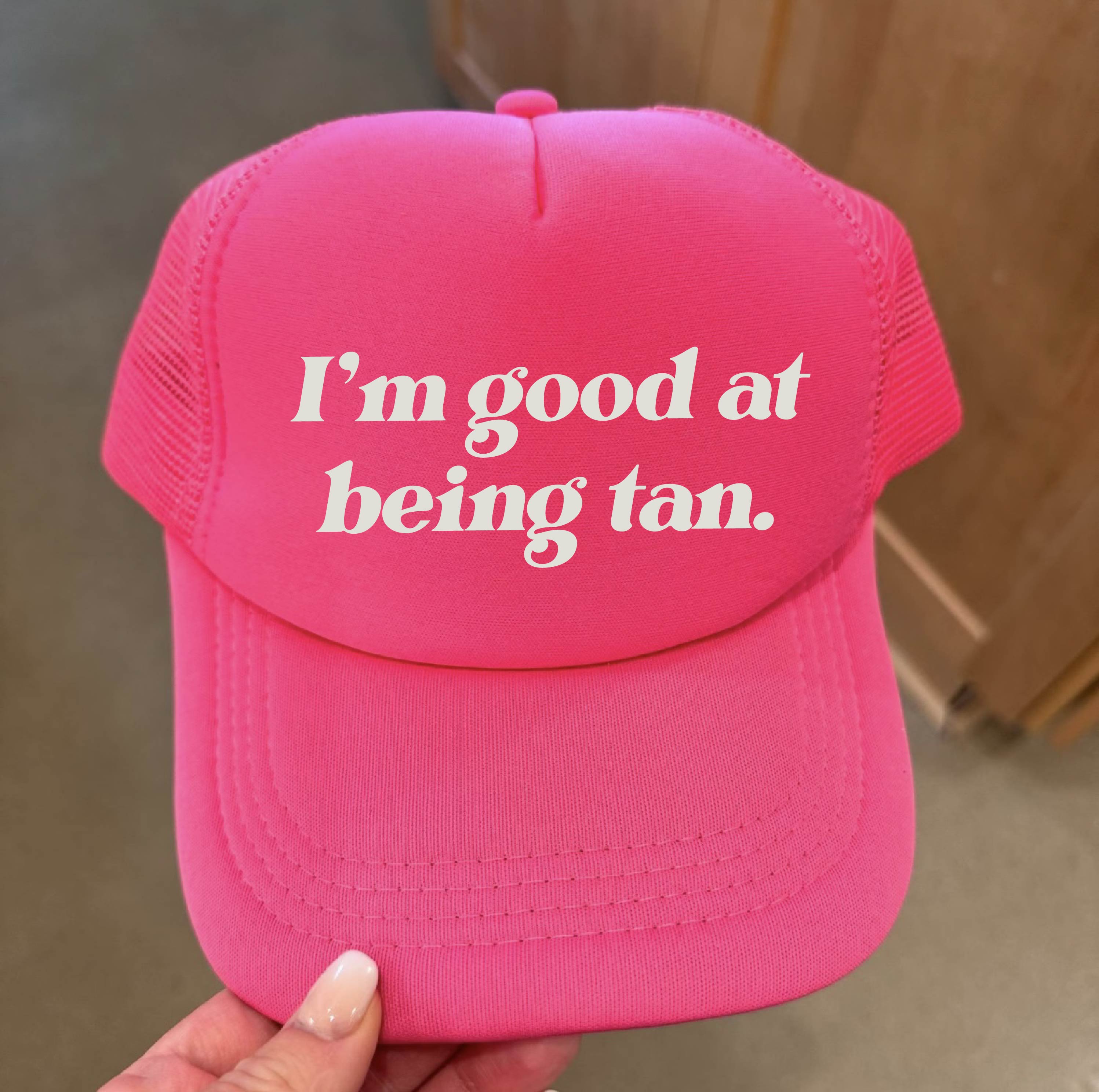 I'm Good at Being Tan Trucker Hat