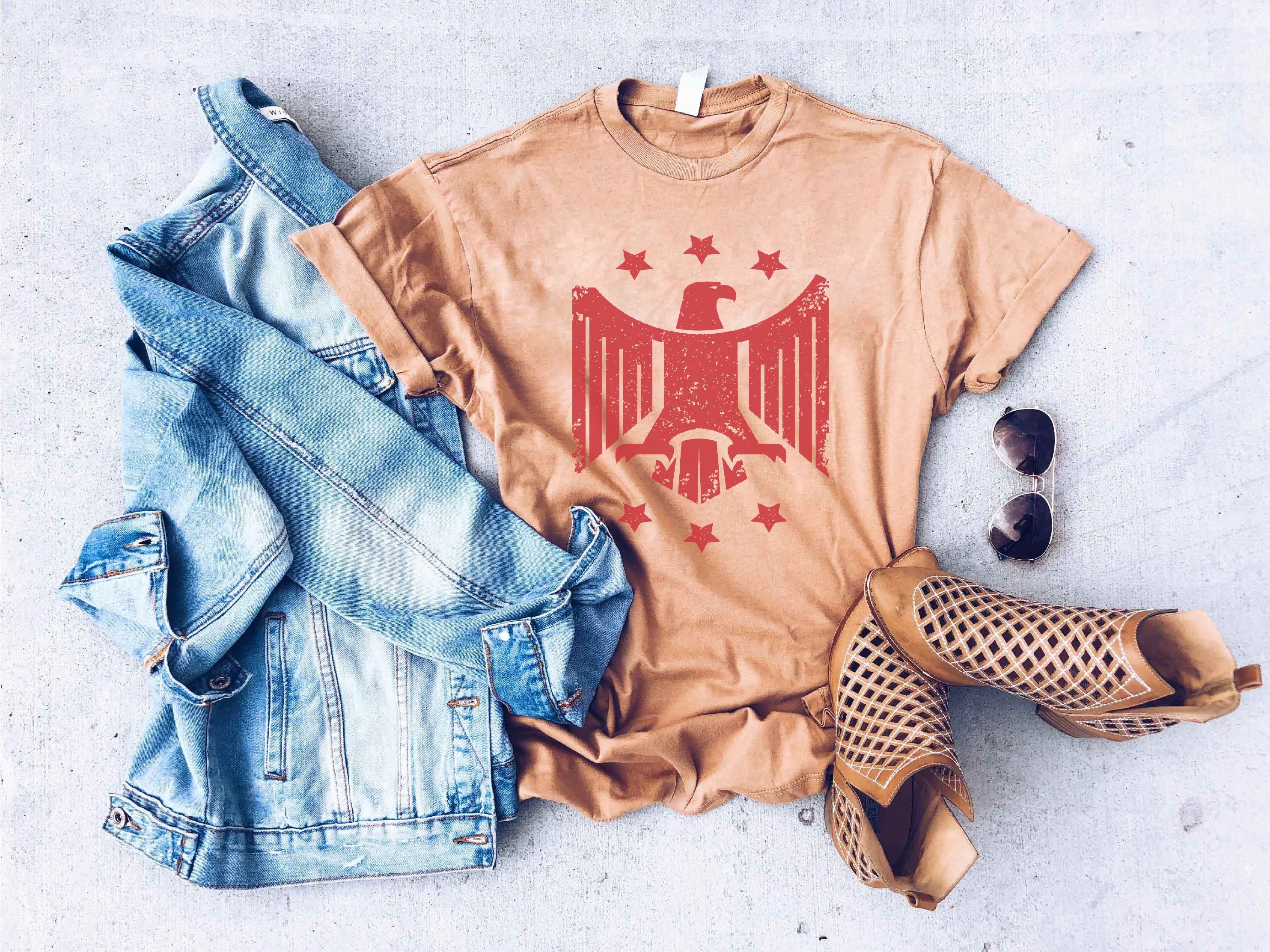 Patriotic Eagle Vintage Wash Tee