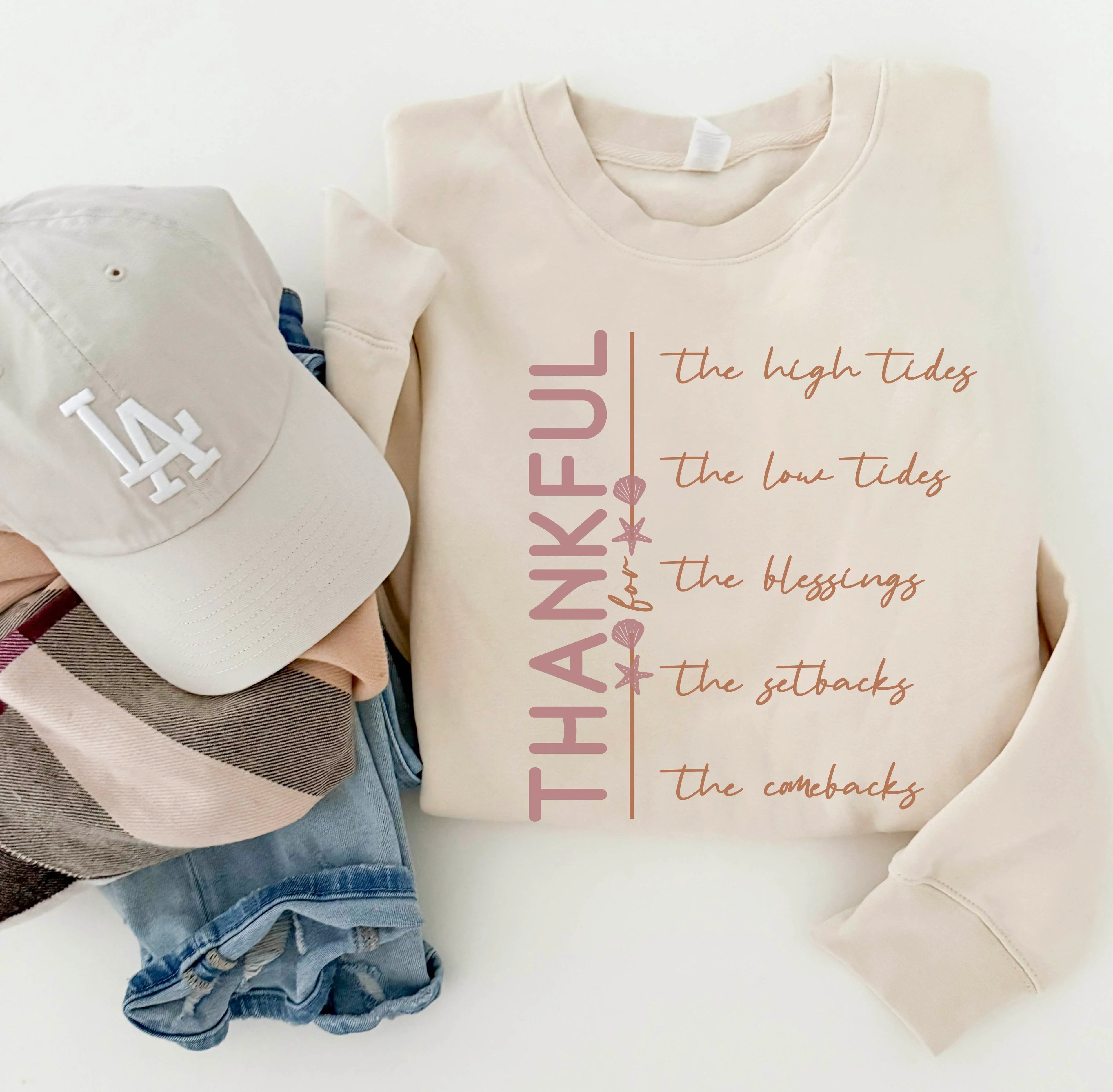 Thankful for the Tides Sandshell Sweatshirt