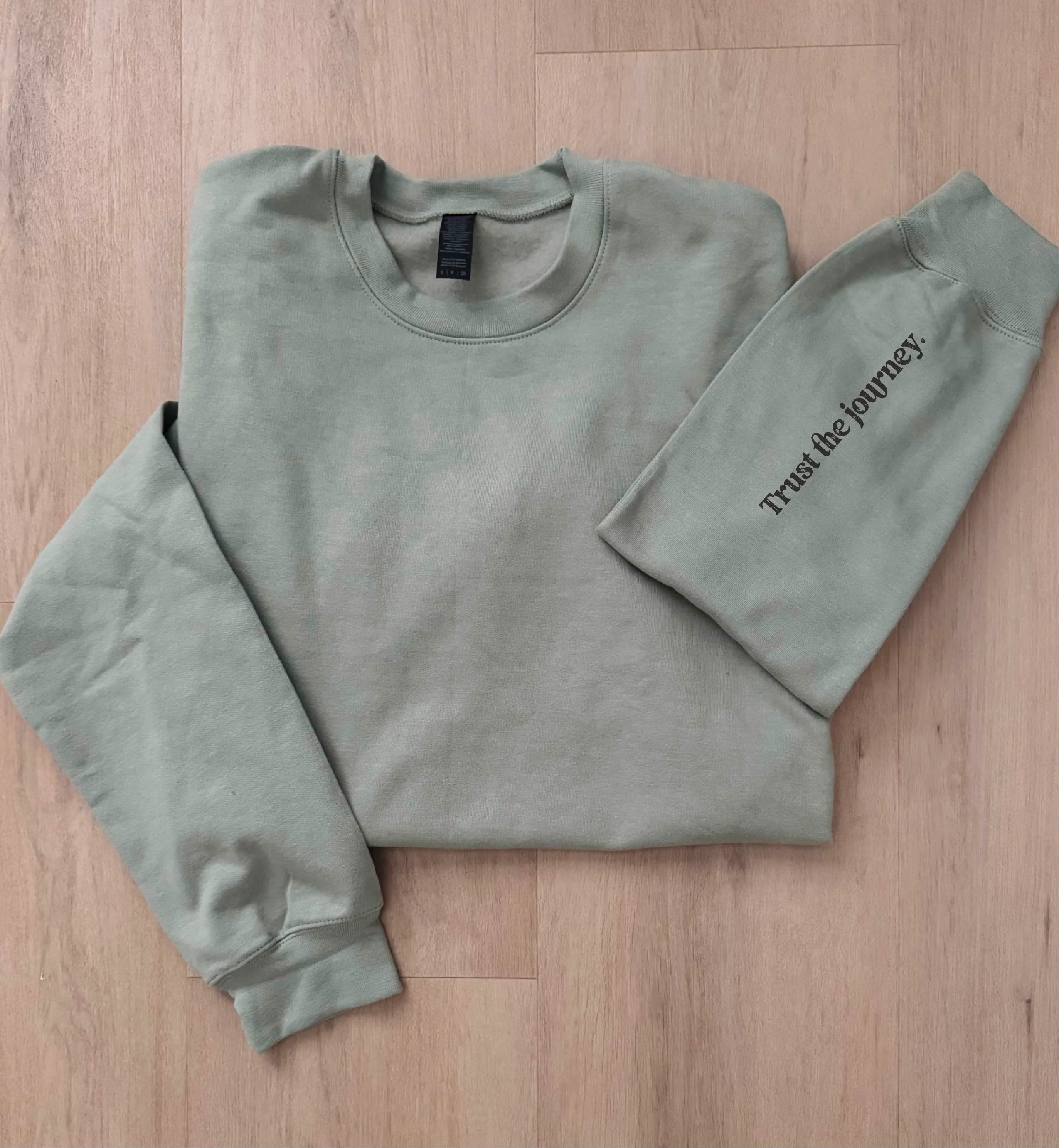 Trust the Journey Sleeve Print Sweatshirt