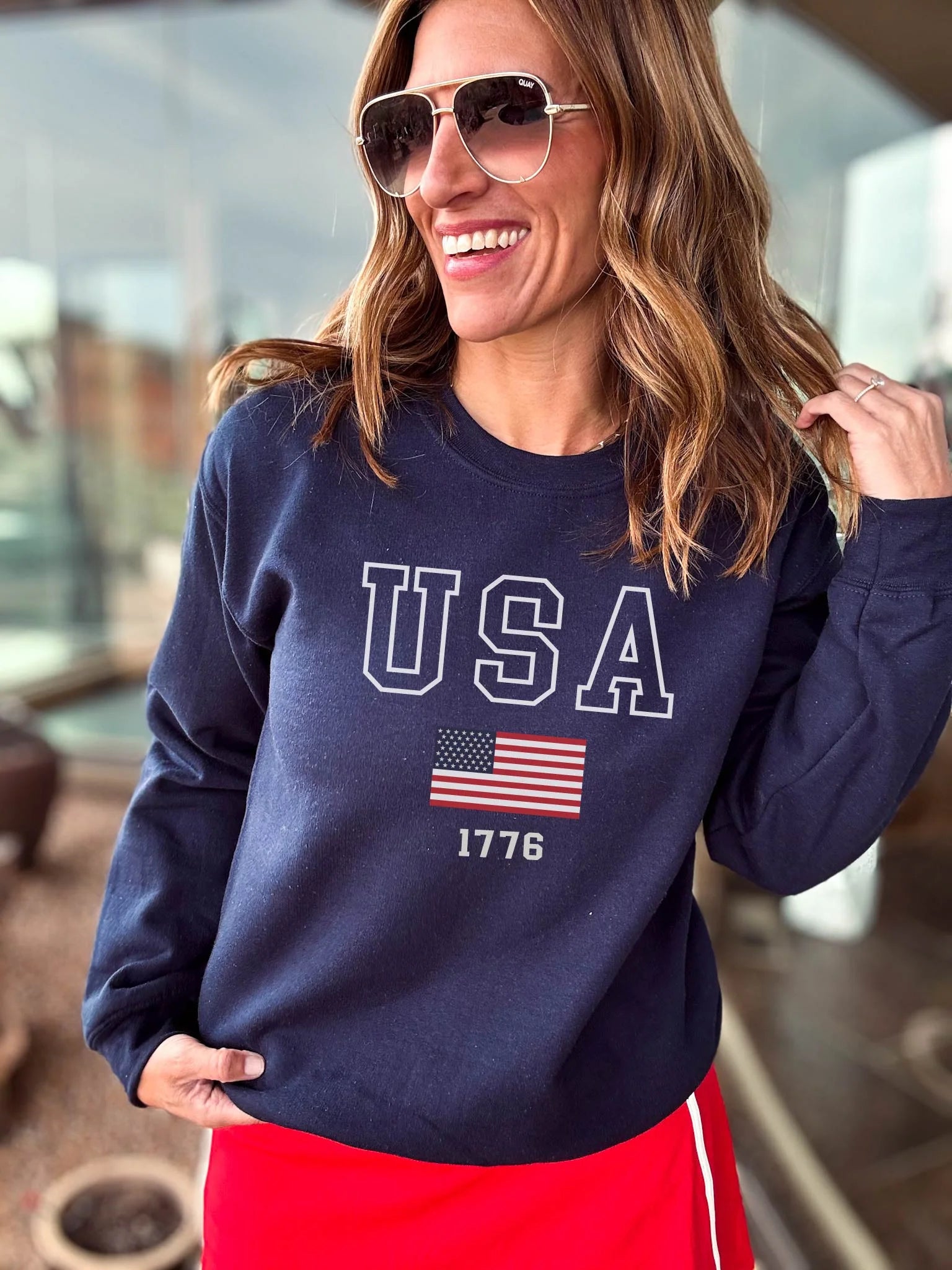 USA Flag 1776 Sweatshirt
