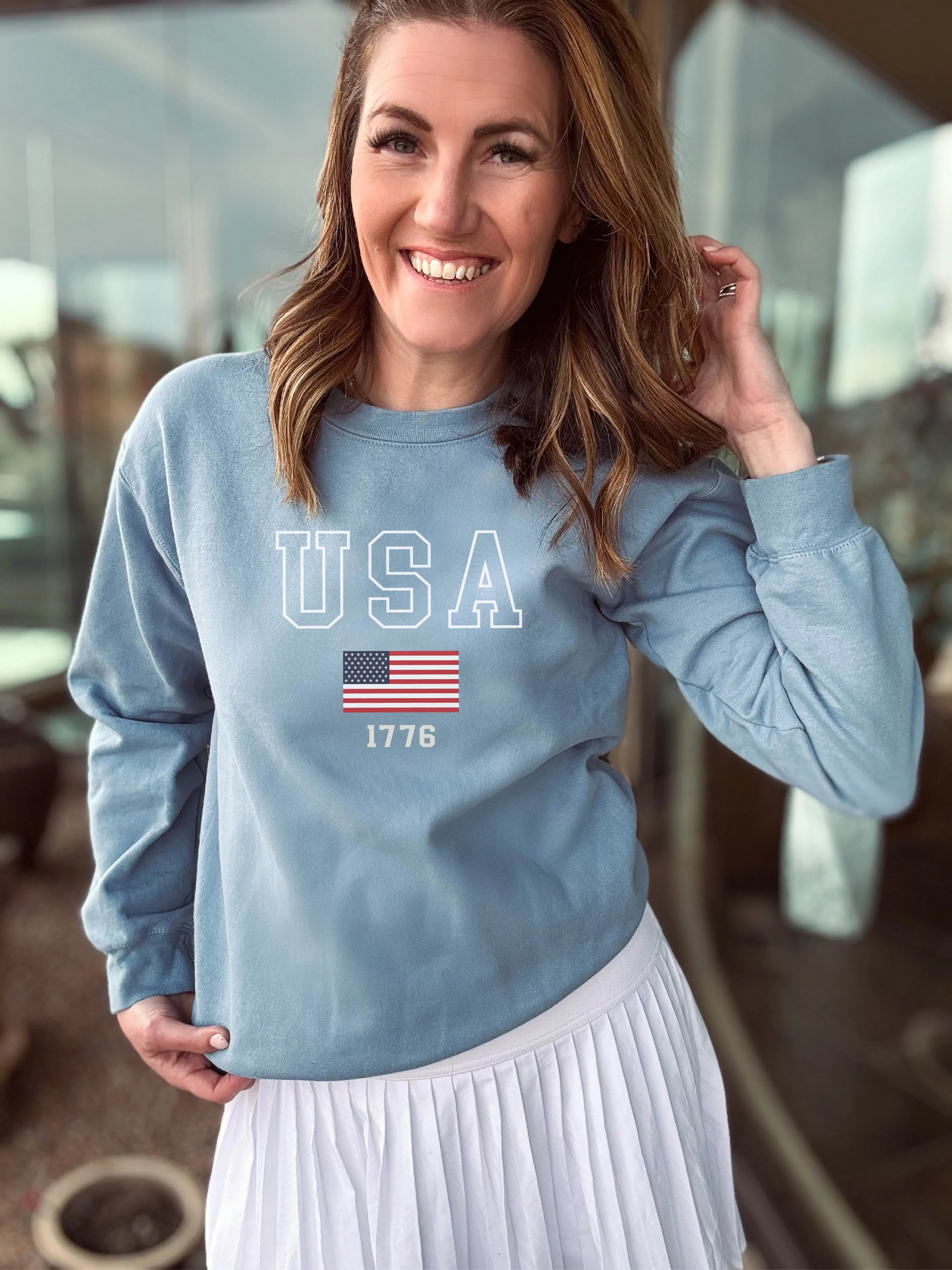 USA Flag 1776 Sweatshirt