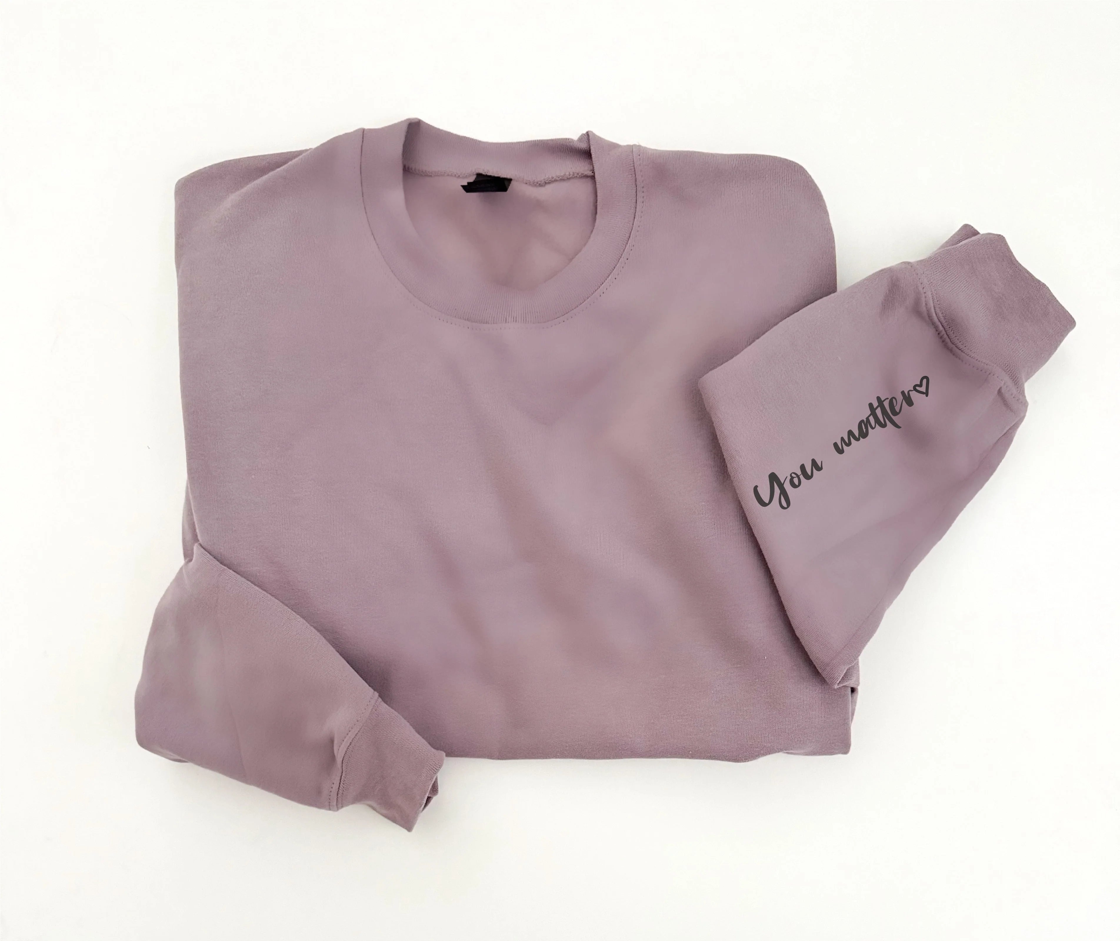 You Matter Sleeve Print Sweatshirt